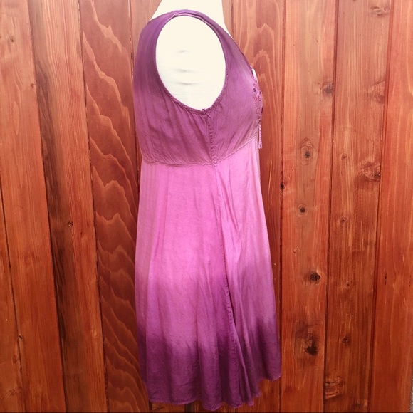 Plum purple rayon sundress - Picture 5 of 8